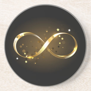 Posavasos Símbolo de infinito dorado