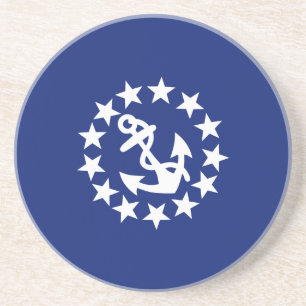 Posavasos Símbolo de las estrellas del ancla de yate sobre a