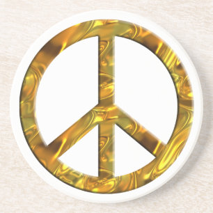 Posavasos símbolo de PAZ - ORO