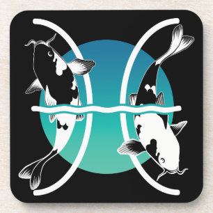 Posavasos Símbolo de Pisces - Rótulo Zodiaco Astrológico