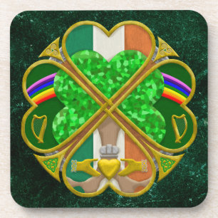 Posavasos Símbolo del patrimonio del trébol celta de inspira