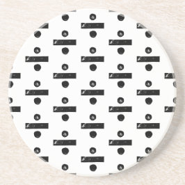 Posavasos Símbolo matemático "Dividir" blanco y negro corte 
