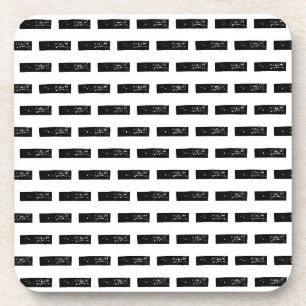 Posavasos Símbolo matemático "Menos" blanco y negro corte de
