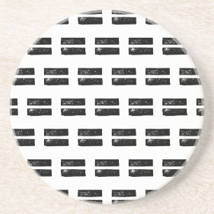 Posavasos Símbolo matemático negro y blanco "igual" corte de