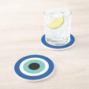 Posavasos Símbolo verde azulado azul malvado Ojo suerte y pr