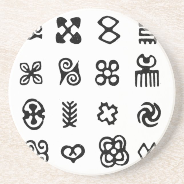 Posavasos Símbolos africanos de Adinkra (Frente)