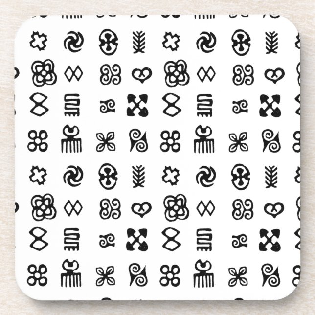 Posavasos Símbolos africanos de Adinkra (Frente)