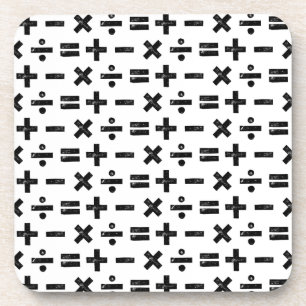 Posavasos Símbolos blancos y negros de todas las matemáticas