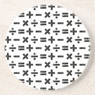Posavasos Símbolos blancos y negros de todas las matemáticas