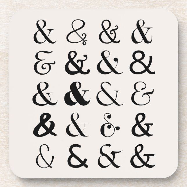 Posavasos Símbolos de Ampersand (Frente)