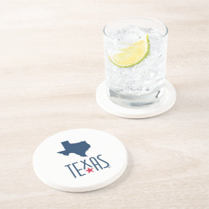 Posavasos Símbolos de Texas, Texas, azul marino