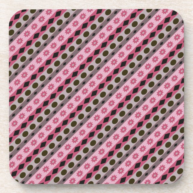 Posavasos SÍMBOLOS letra pequeña rosa (Frente)