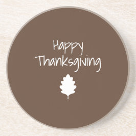 Posavasos Simple Autumn Leaf Modern Family Thanksgiving