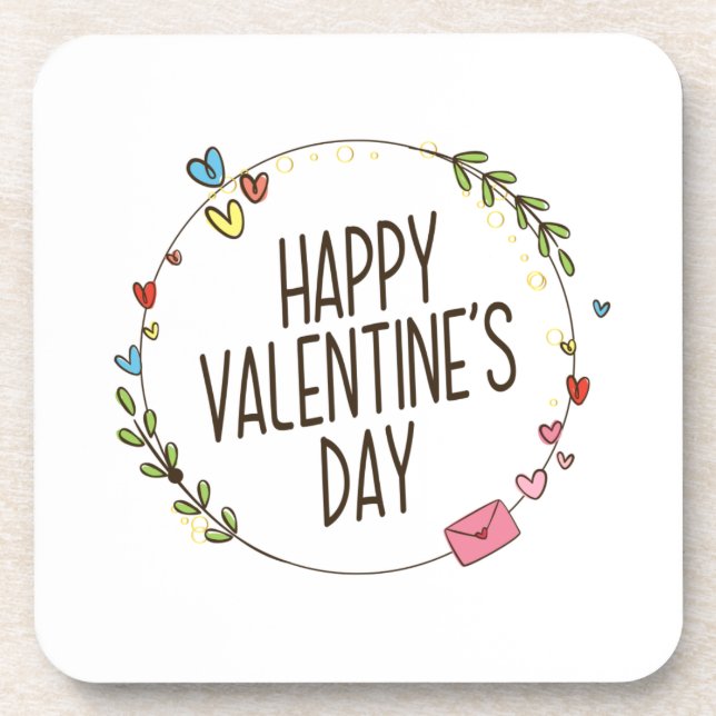 Posavasos Simple, feliz día de San Valentín | Montaña (Frente)