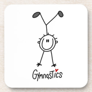 Posavasos Simple Figura de Palotes Gimnasta