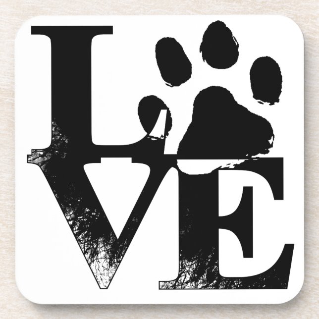 Posavasos Simple Mascota Love Paw (Frente)