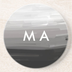 Posavasos Simple monograma añade tu letra de nombre hombre m