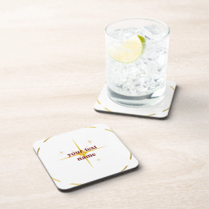 Posavasos Simple y minimalista logo personalizado elegante a