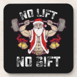 Posavasos Sin elevador sin regalo Santa Gym Fitness Christma<br><div class="desc">Sin elevador sin regalo Santa Gym entrenamiento Navidades de fitness</div>