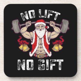 Posavasos Sin elevador sin regalo Santa Gym Fitness Christma