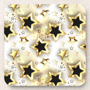 Posavasos Sin inconvenientes de luz con estrellas de oro
