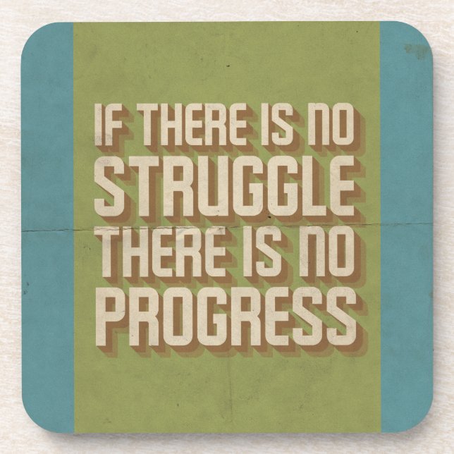 Posavasos Sin Lucha Sin Progreso Atractivos Motivadores (Frente)