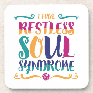 Posavasos Síndrome de Soul Inquieto Tipografía Hippie