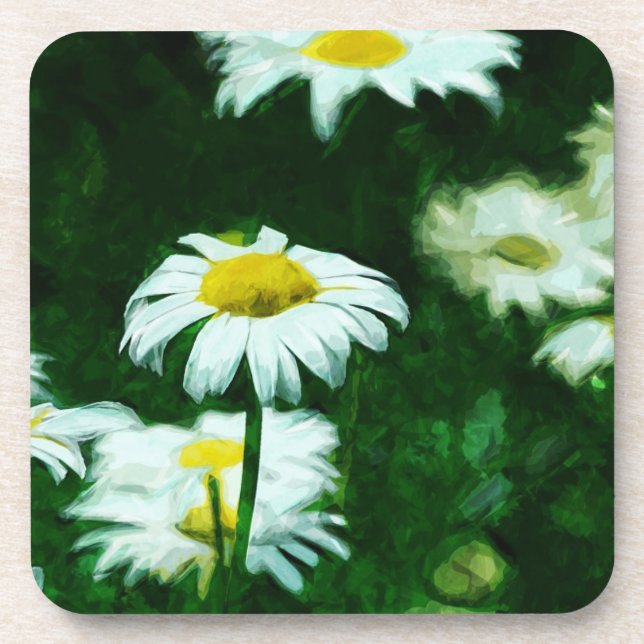 Posavasos Sinopsis de Oxeye White Daisies (Frente)