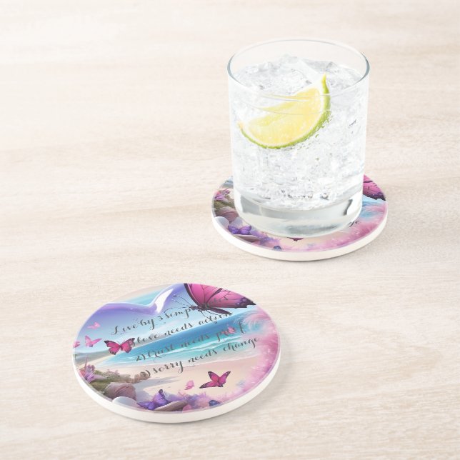 Posavasos “Sip Into Summer Serenity” or “r (Lado)