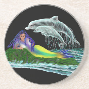 Posavasos Sirena con delfines