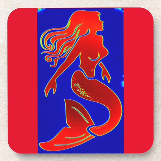 Posavasos sirena de anclaje rojo (Frente)