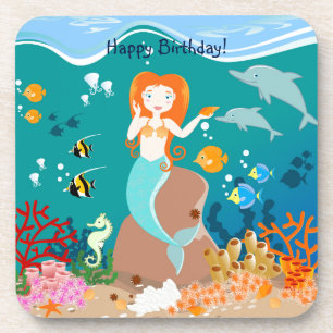 Posavasos Sirena y delfines en la fiesta de cumpleaños del m