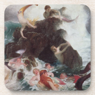 Posavasos Sirenas en el juego, 1886 (aceite en lona)