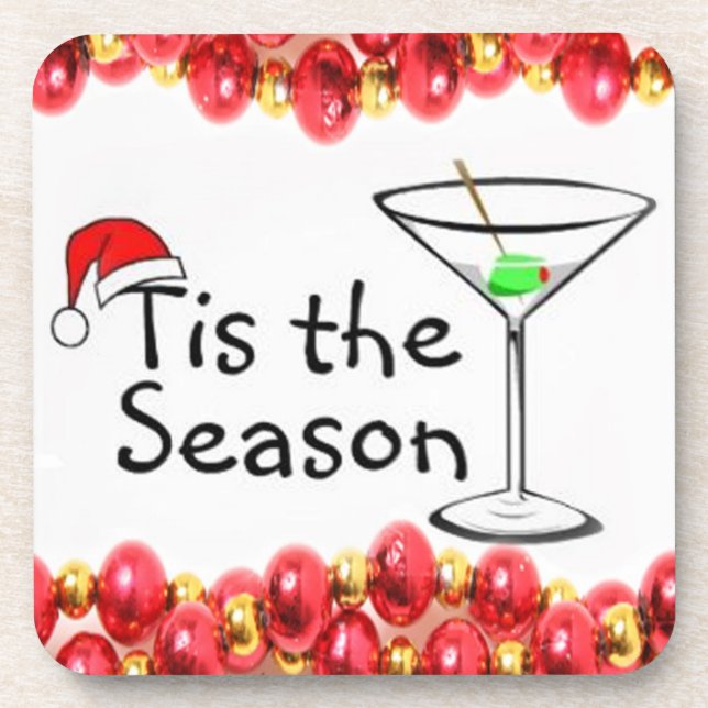 Posavasos Sistema de 6 prácticos de costa del navidad (Frente)