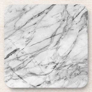 Posavasos Sistema de mármol gris y blanco con clase del
