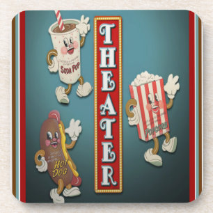 Posavasos Sistema de seis prácticos de costa nostálgicos del