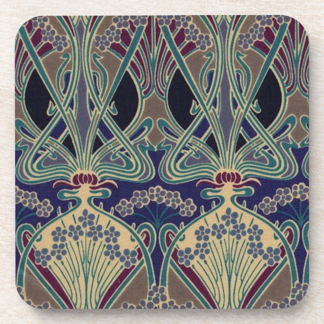 Posavasos Sistema del práctico de costa de Nouveau del arte (Frente)