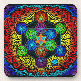 Posavasos Sistema del práctico de costa del cubo de Metatron