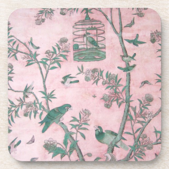 Posavasos Sistema floral chino del práctico de costa de la (Frente)
