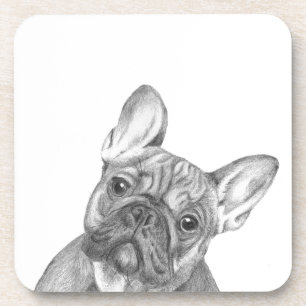 Posavasos Sistema lindo del bulldog francés de 6 prácticos