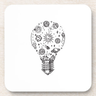 Posavasos Sistema solar Doodle en bombilla
