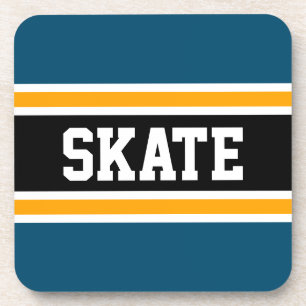 Posavasos SKATE Sporty Yellow Black Verde azulado Blue Hocke