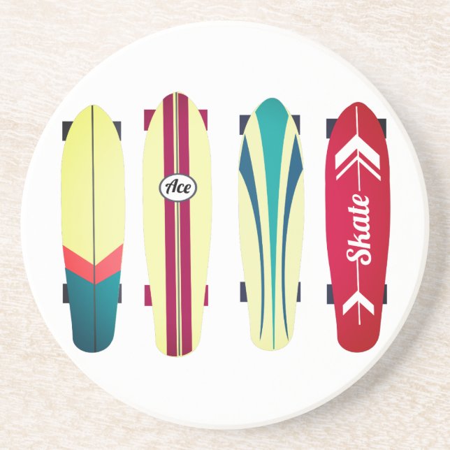 Posavasos Skateboard Vintage (Frente)