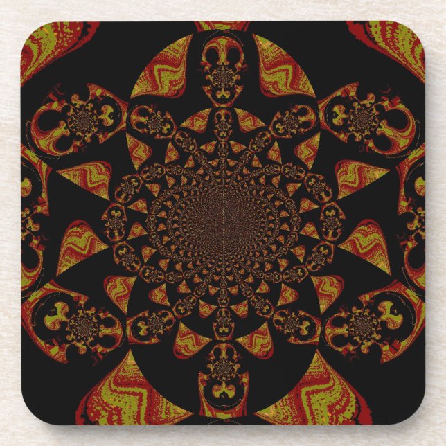 Posavasos Skull Kaleidoscope Arte Imprimir (Frente)