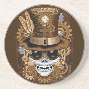 Posavasos Skull Steampunk Voodoo Retro Machine