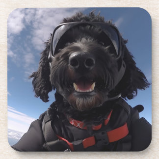 Posavasos Skydiving Goldendoodle Coasters