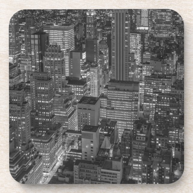 Posavasos Skyline Black White Red New York City (Frente)