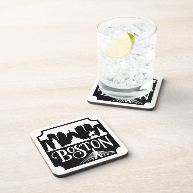 Posavasos Skyline de Boston (Lado Derecho)
