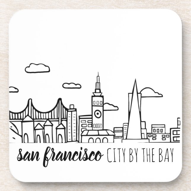 Posavasos Skyline de San Francisco (Frente)