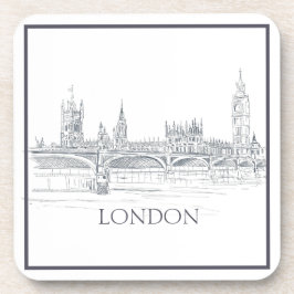 Posavasos Skyline Skyline Sketch de Londres